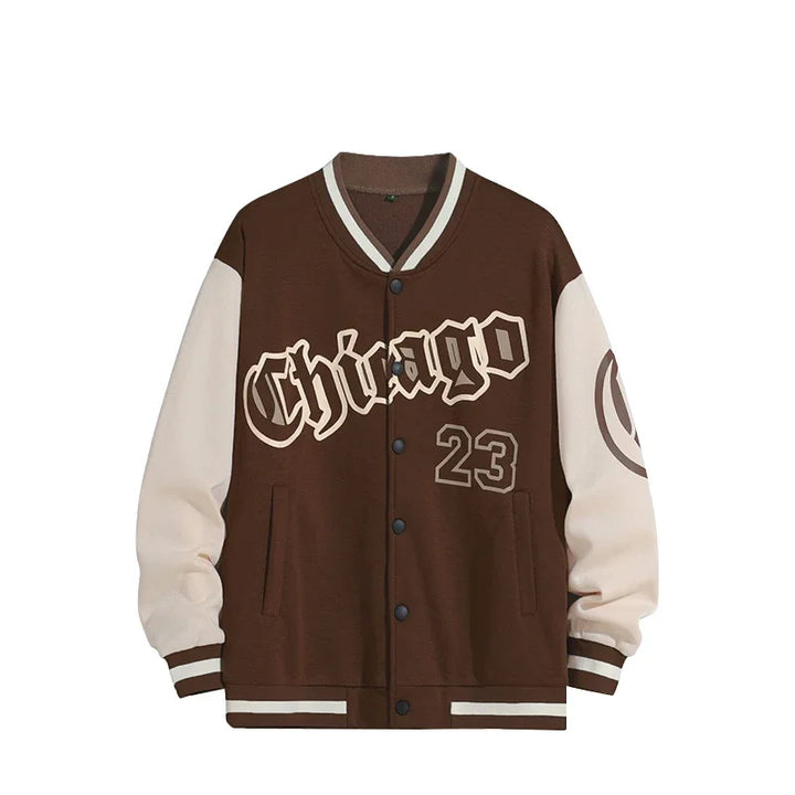 Herren Bedruckte College Jacke mit Kapuze | Langarm