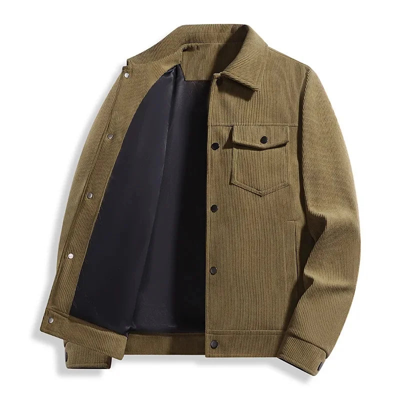 Herren-Langarmjacke mit Knopfleiste | Lässig