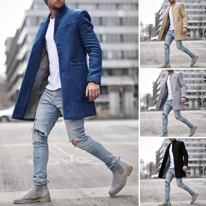 Herren Stilvoller Mantel mit Knopfleiste | Langarm