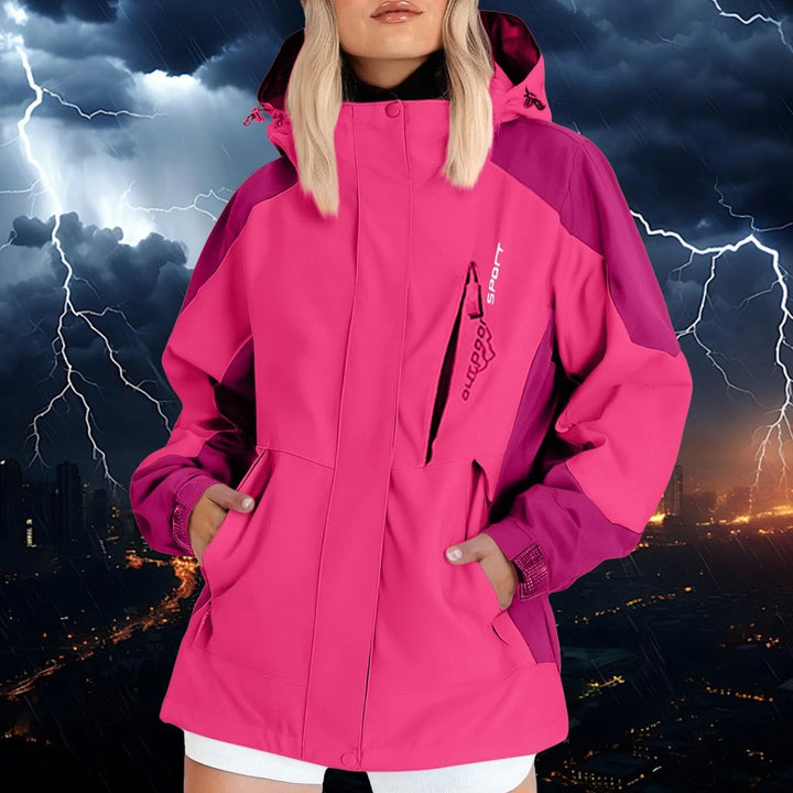 Atmungsaktive Regenjacke mit Kapuze für Damen | Outdoor