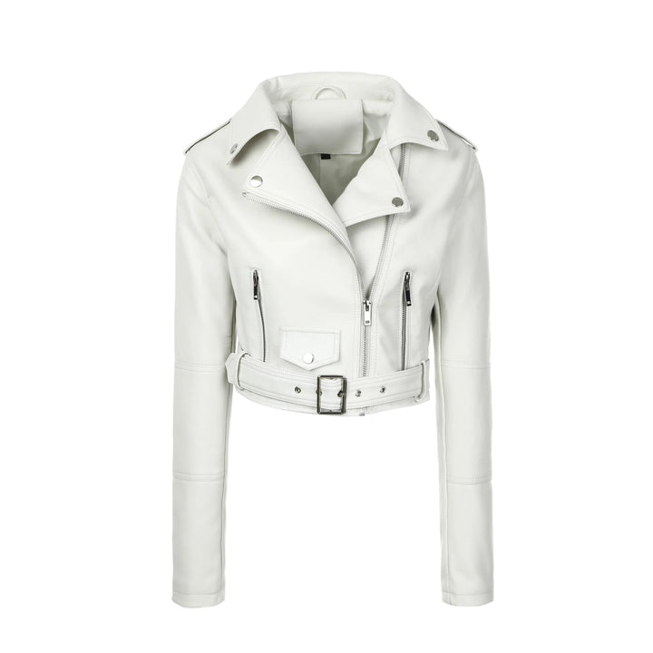 Bikerjacke mit verstellbarem Gürtel für Damen | Trendig