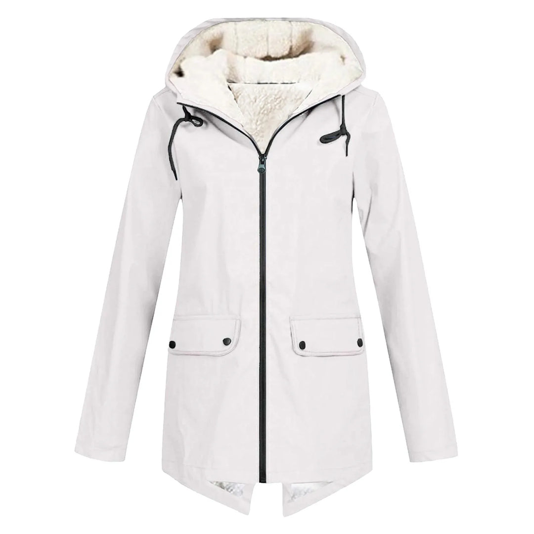 Wasserdichte Regenjacke für Damen mit warmem Futter | Warm