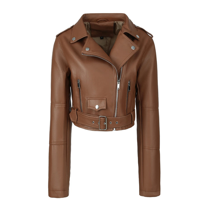 Bikerjacke mit verstellbarem Gürtel für Damen | Trendig