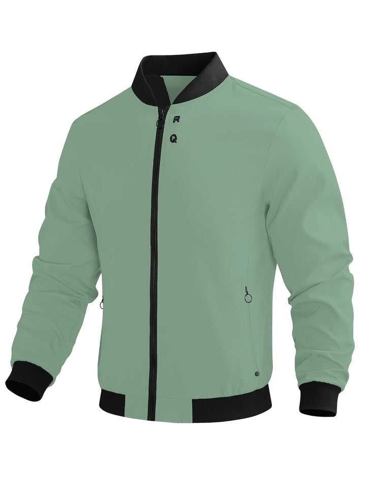 Herren übergangsjacke mit Stehkragen und Reißverschluss | Langarm