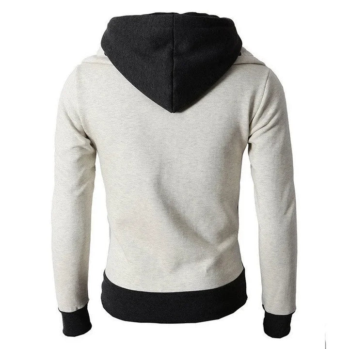 Herren-kapuzenjacke Mit Hohem Kragen Und Reißverschluss | Winter
