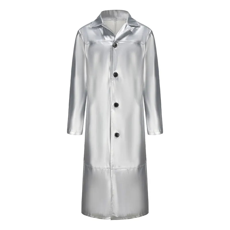 Herren-Trench Windbreaker Lang Mantel | Schmal geschnitten
