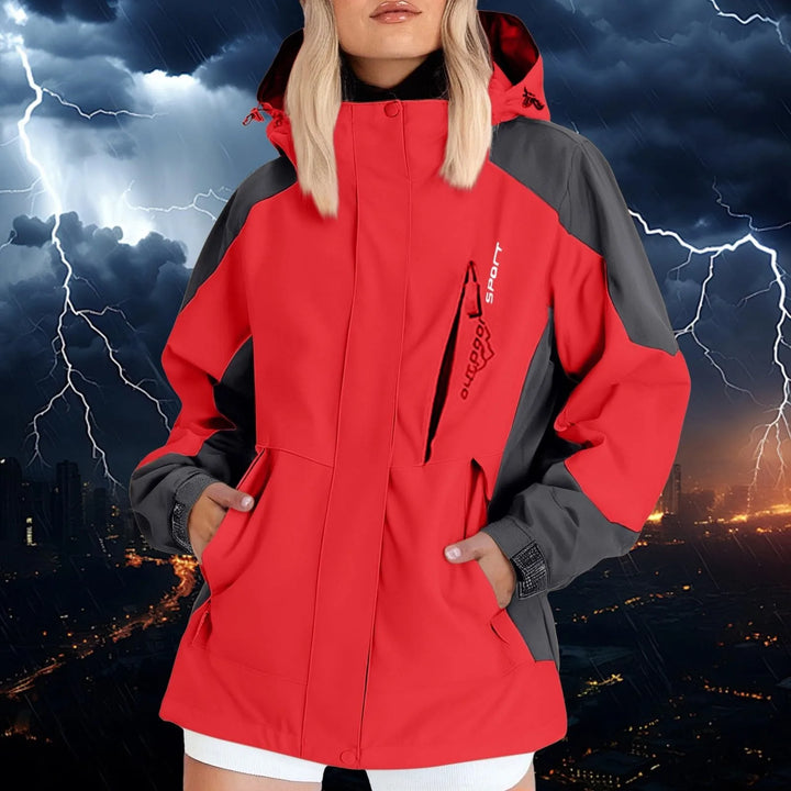 Atmungsaktive Regenjacke mit Kapuze für Damen | Outdoor