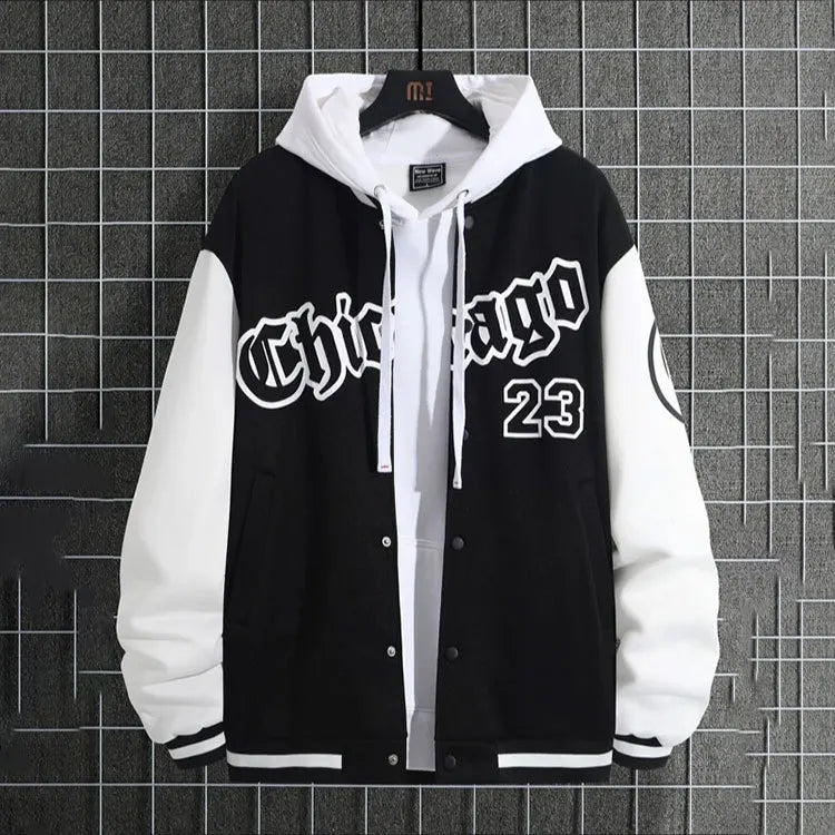 Lässige College Jacke für Herren | Schaltfläche