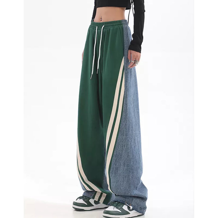 Stylische lockere Sweathose mit hoher Taille und weiten Beinen für Damen