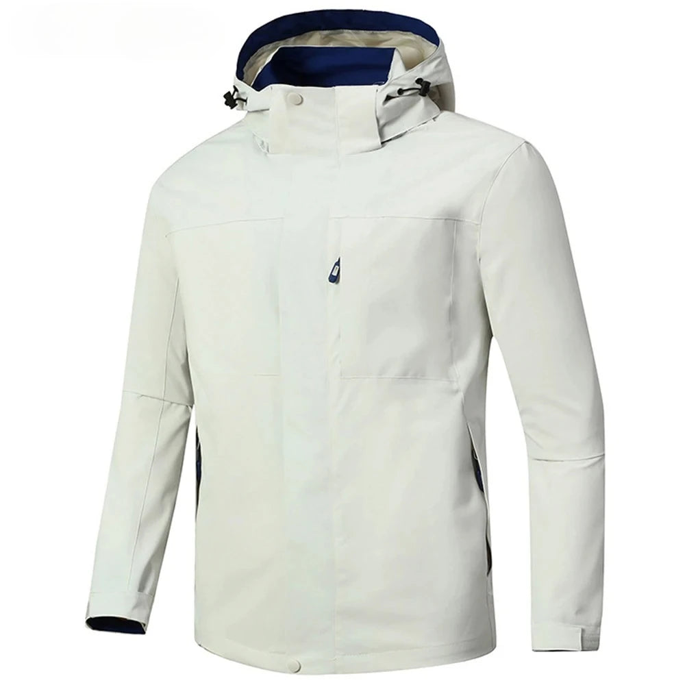 Regenjacke mit Kapuze für Herren | Mit Reißverschluss