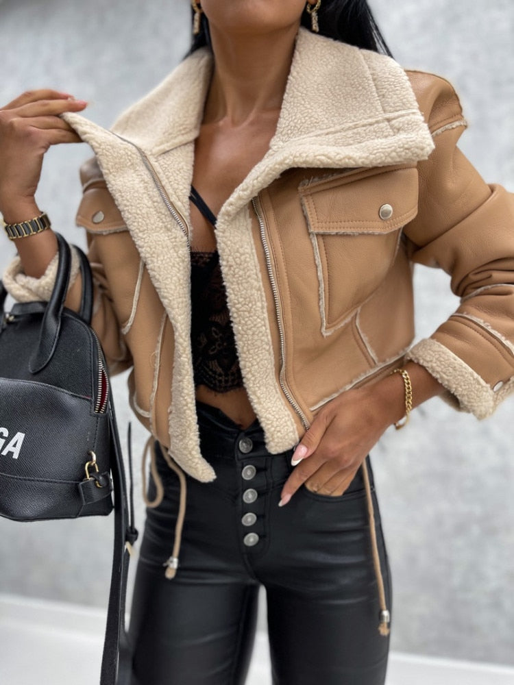 Damen Gekürzte Reißverschlussjacke | Elegante