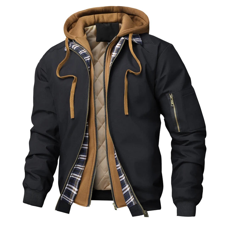 Herren Warme Dick Bomber Herbst jacke | Kapuze