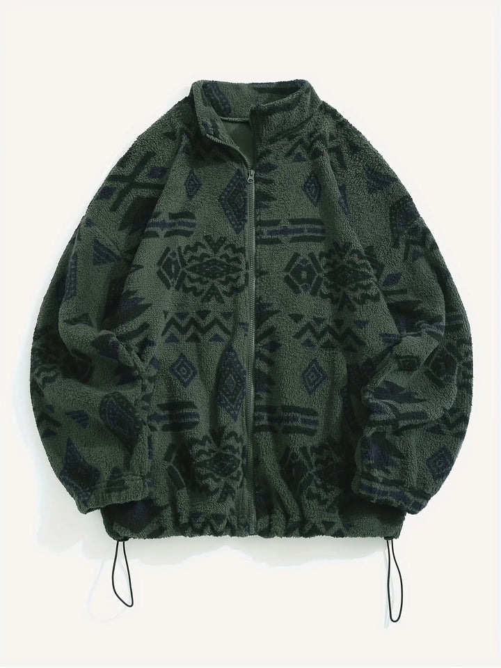 Damen Fleece Jacke mit Reißverschluss und Stehkragen | Lange Ärmel