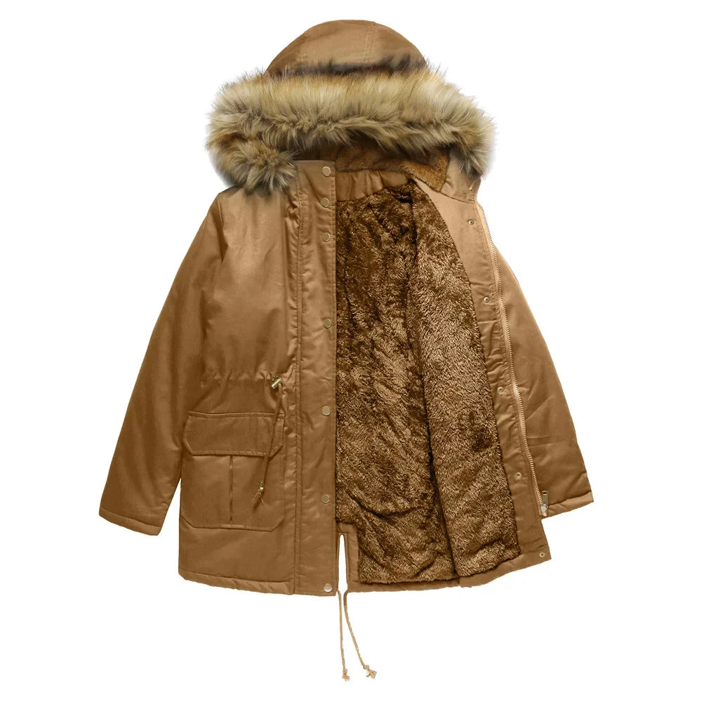 Parka Damen mit Kapuze und schmaler Passform | Retro
