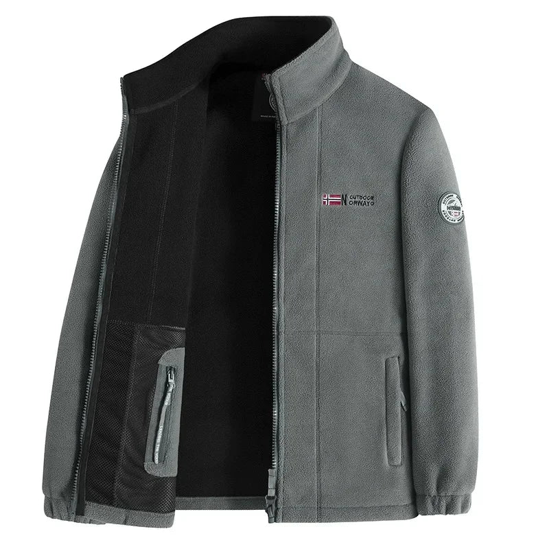Fleece Jacke mit Kapuze für Herren | Mit Futter