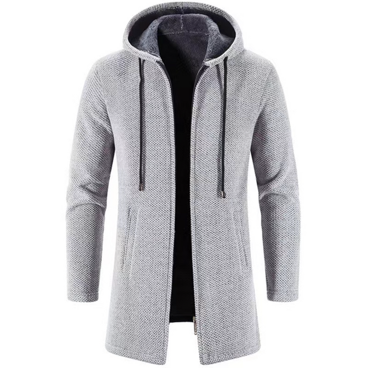 Herren Winter Kapuzen Strick Jacke | Reißverschluss