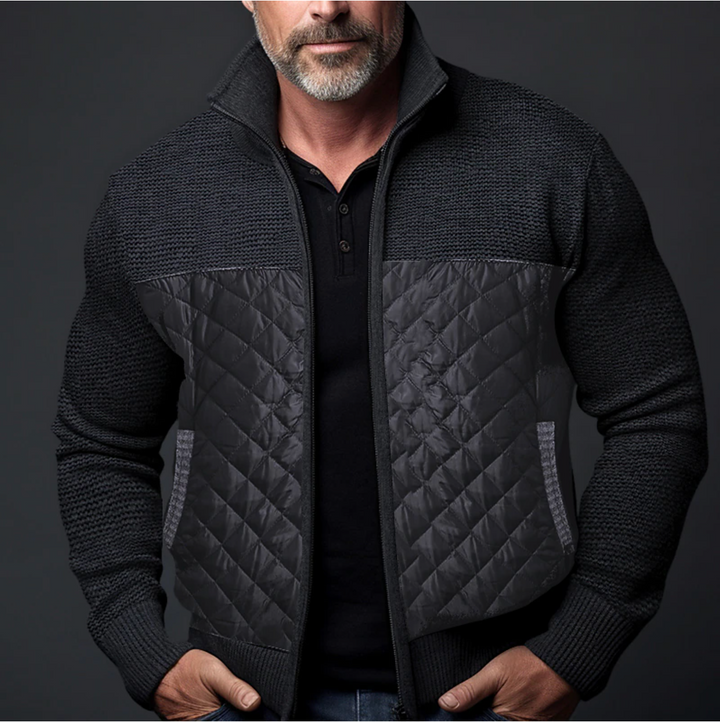 Herren Strick Jacke mit Reißverschluss | Taschen