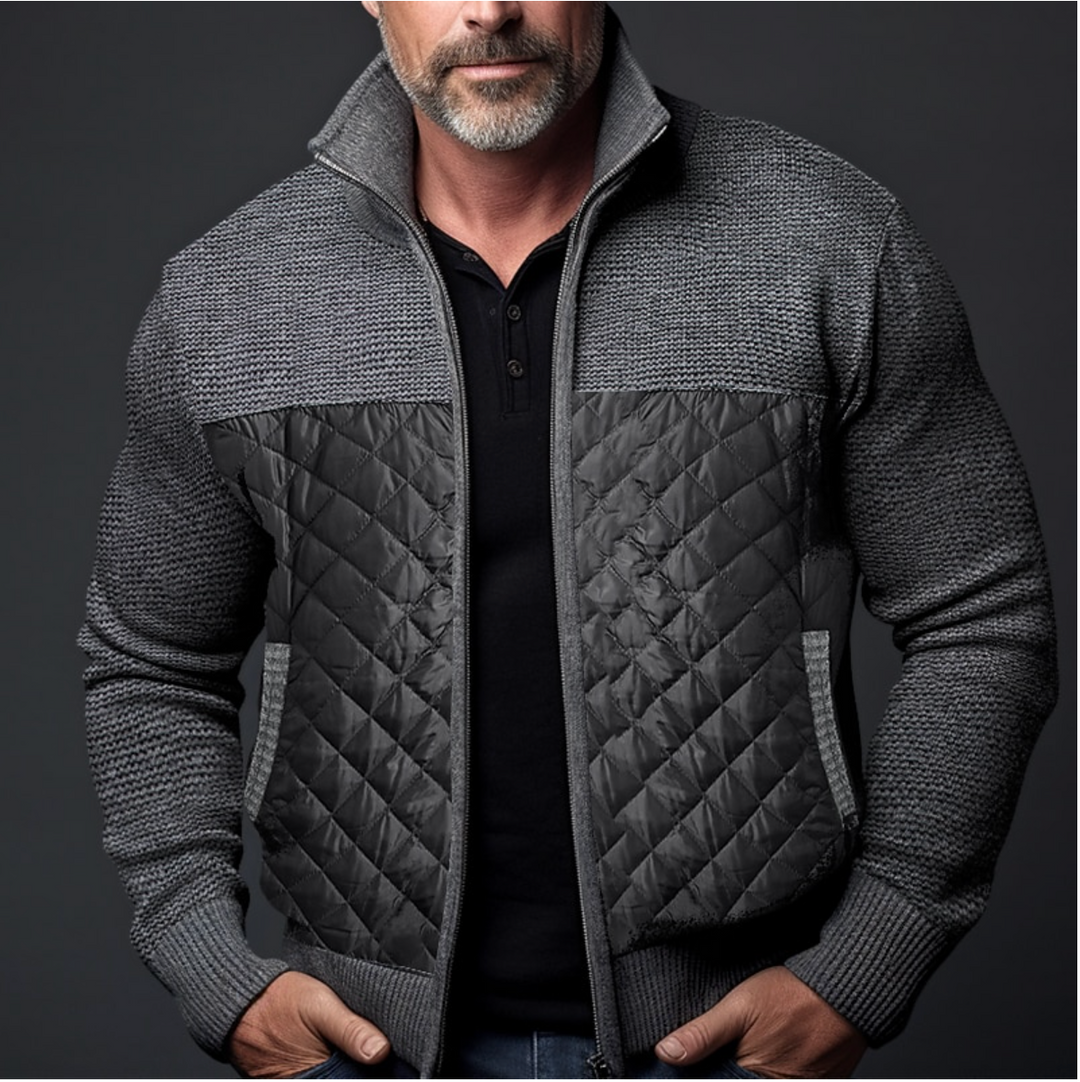 Herren Strick Jacke mit Reißverschluss | Taschen