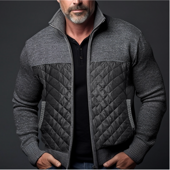 Herren Strick Jacke mit Reißverschluss | Taschen