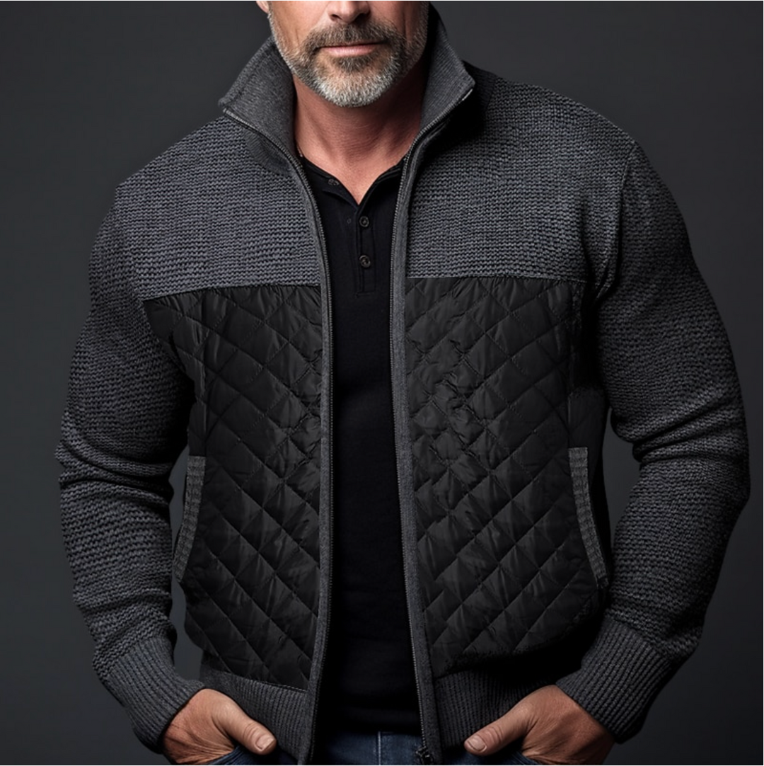Herren Strick Jacke mit Reißverschluss | Taschen