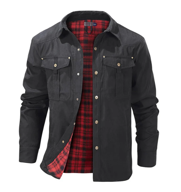 Herren Lässige Knopfleiste Jacke | Langarm