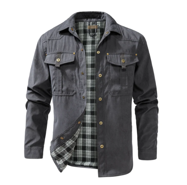 Herren Lässige Knopfleiste Jacke | Langarm
