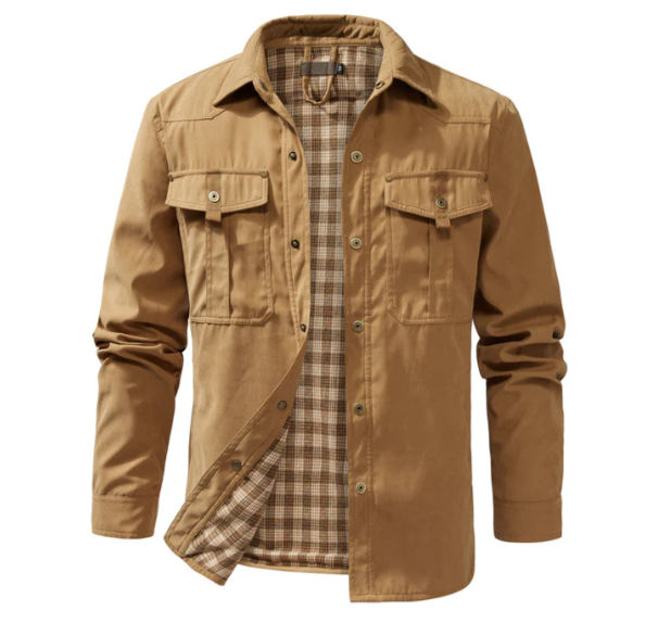 Herren Lässige Knopfleiste Jacke | Langarm