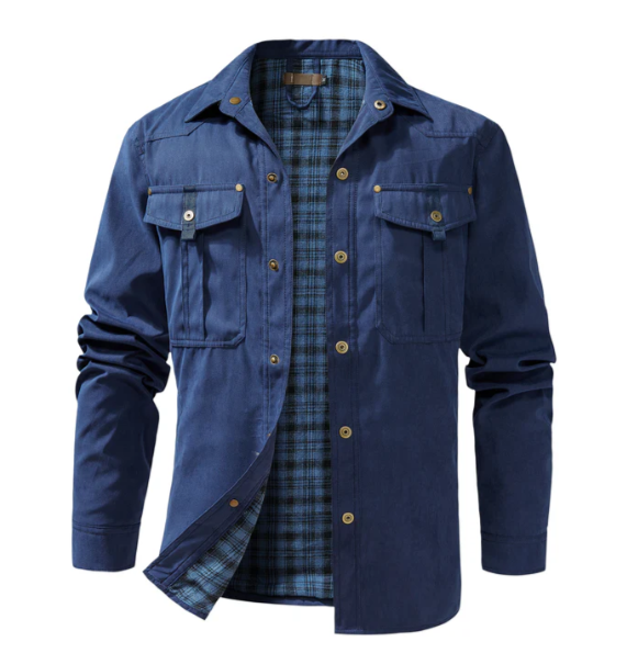 Herren Lässige Knopfleiste Jacke | Langarm