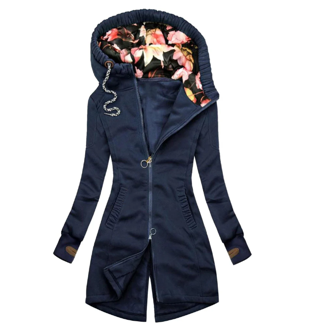 Damen Wasserdichte Regenjacke mit Reißverschluss | Kapuze