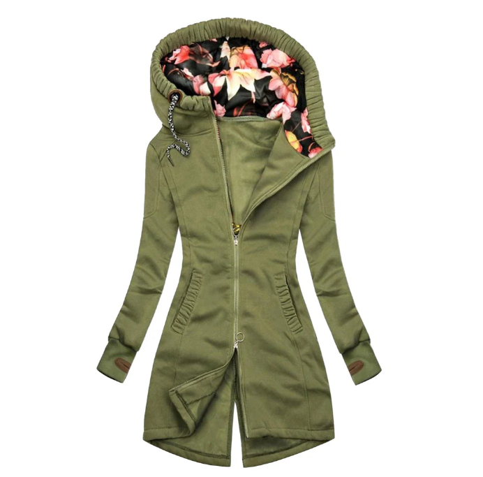 Damen Wasserdichte Regenjacke mit Reißverschluss | Kapuze