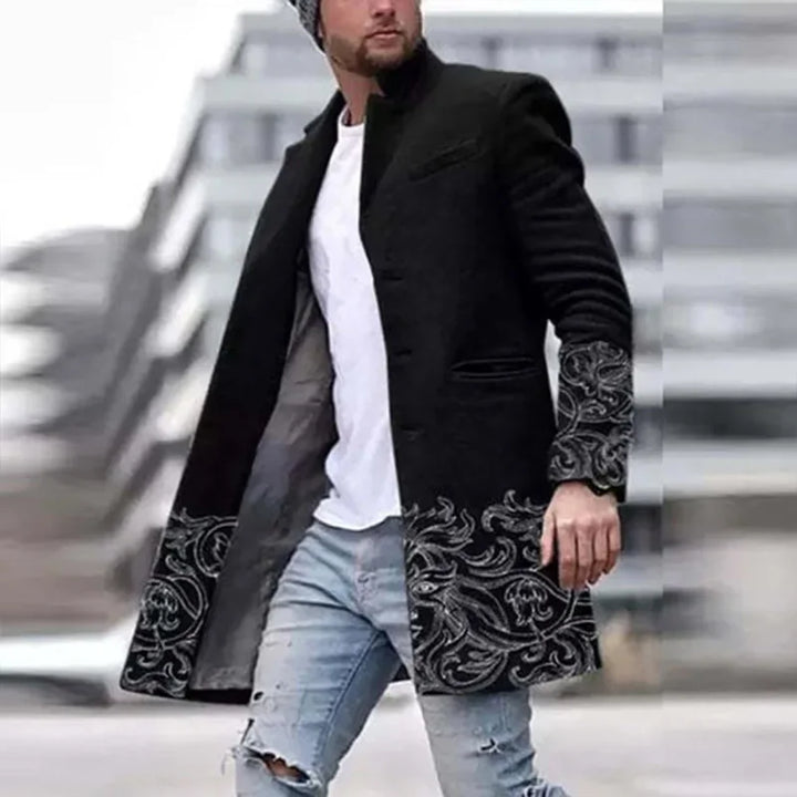 Herren Bedruckte Herbst Mantel | Gestrickt