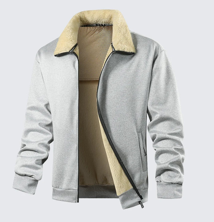 Herren-Langarm Fleece Jacke mit Reißverschluss | Winter