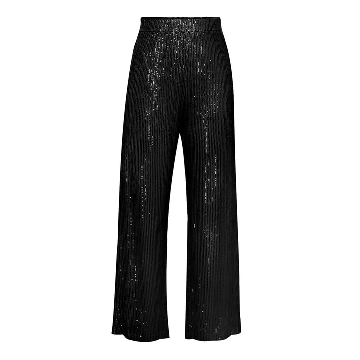 Funkelnde paillettenhose mit weitem bein