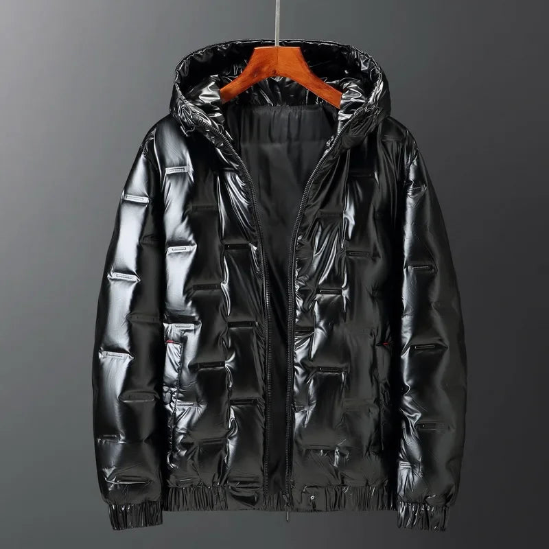 Winddicht Daunen Jacke für Herren Warm | Glänzende