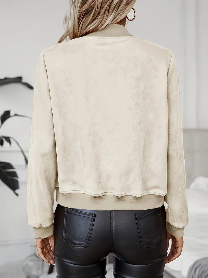 Damen-Bikerjacke mit Reißverschluss | Lässig