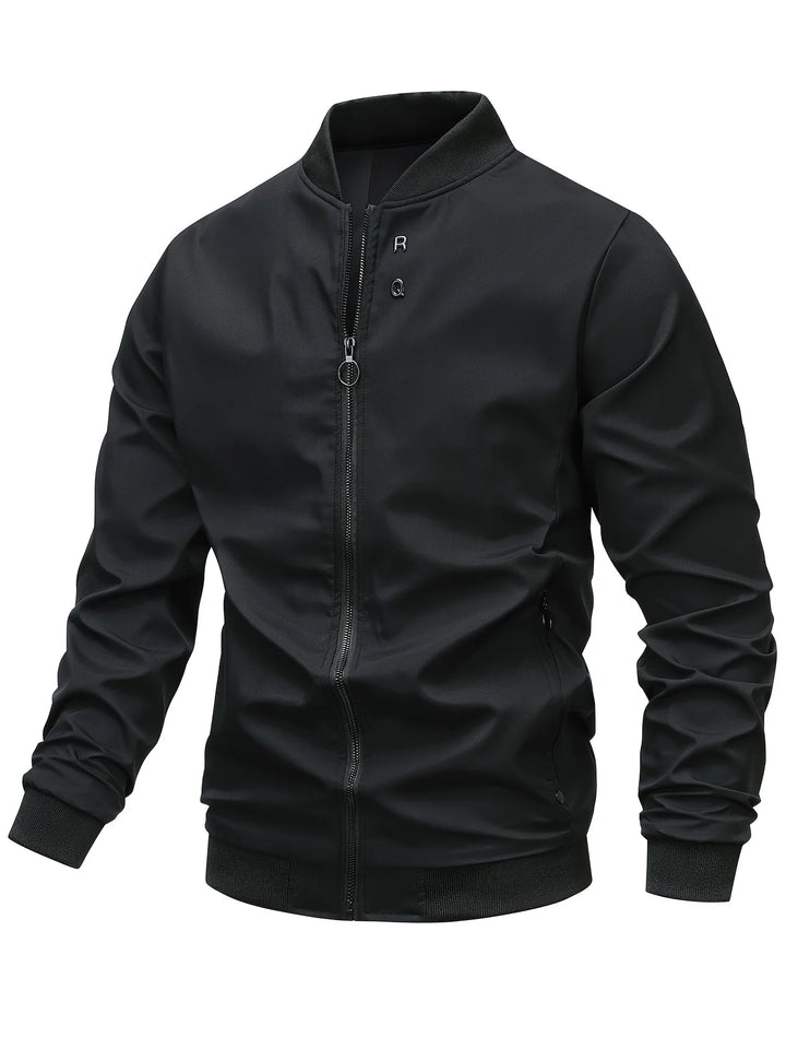 Herren übergangsjacke mit Stehkragen und Reißverschluss | Langarm