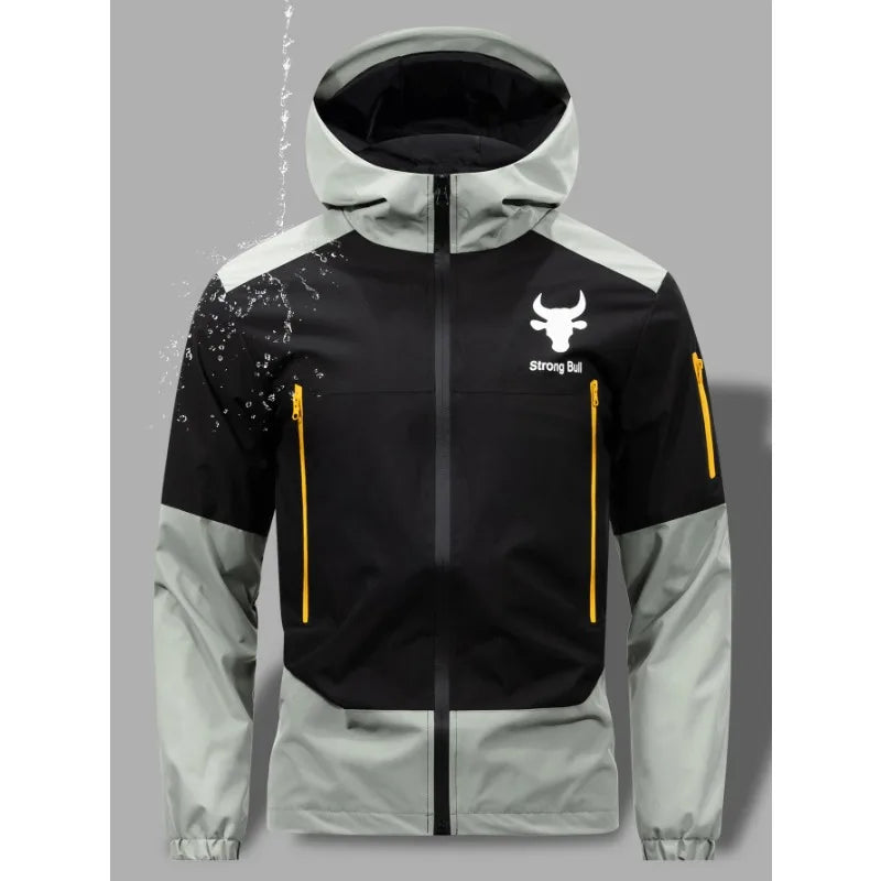 Herren Kapuzen Regen Jacke | Langarm