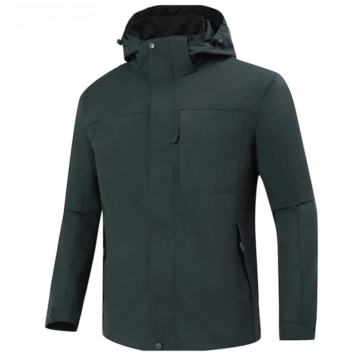 Regenjacke mit Kapuze für Herren | Mit Reißverschluss
