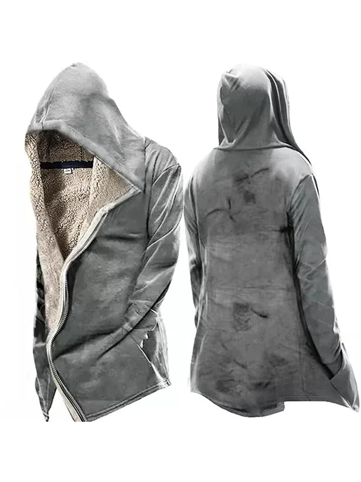 Herren Warme Skelett Fleecejacke | Kapuze