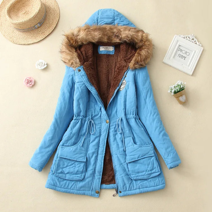Damen Warme Winterparka-Jacke | Kapuze