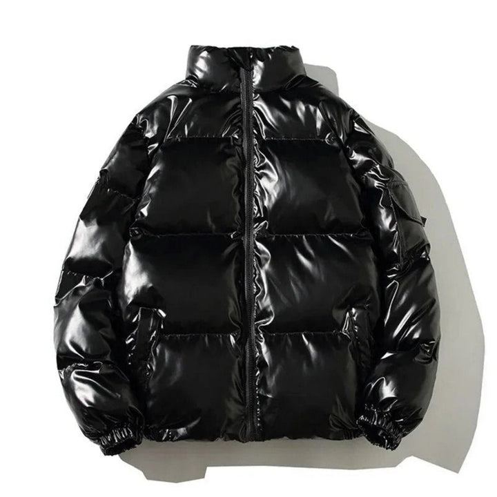 Herren Glänzende Puffer Jacke | Warme