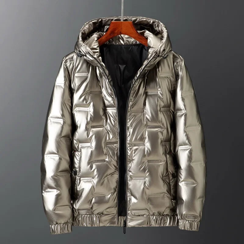 Winddicht Daunen Jacke für Herren Warm | Glänzende