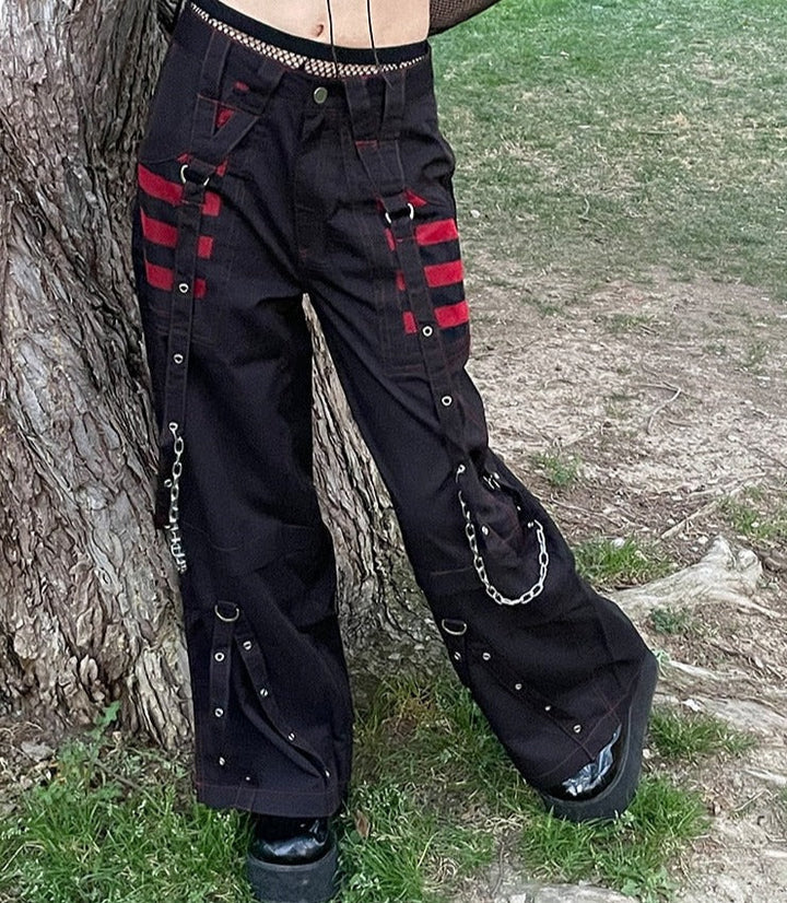 Stylische gothic-hosen für frauen