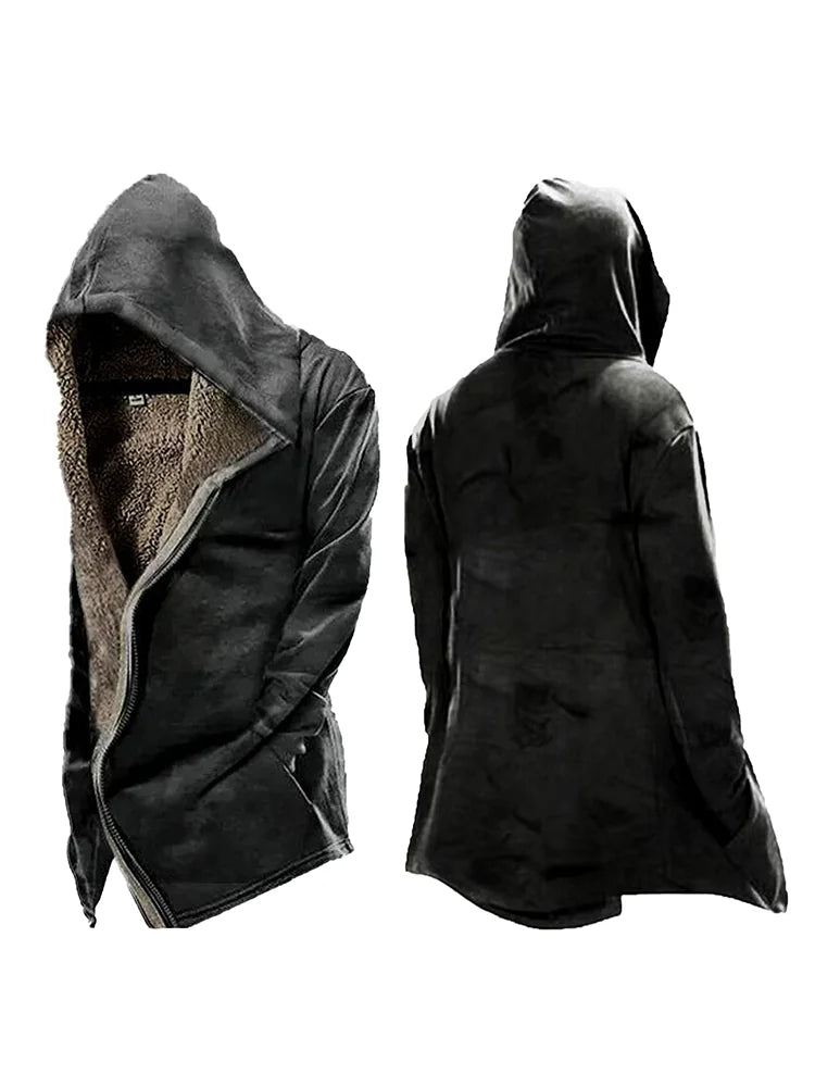 Herren Warme Skelett Fleecejacke | Kapuze