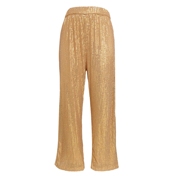 Funkelnde paillettenhose mit weitem bein