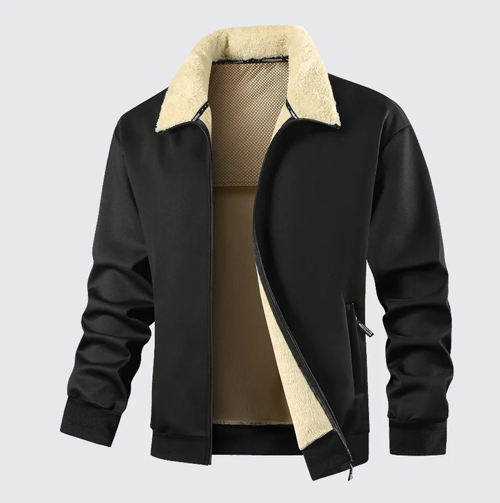 Herren-Langarm Fleece Jacke mit Reißverschluss | Winter