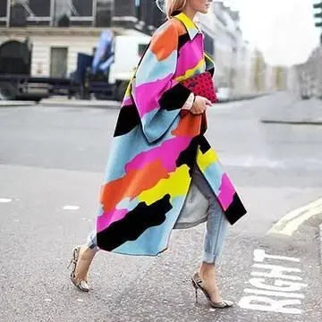 Damen Lange Trench Coat | Glockenärmel