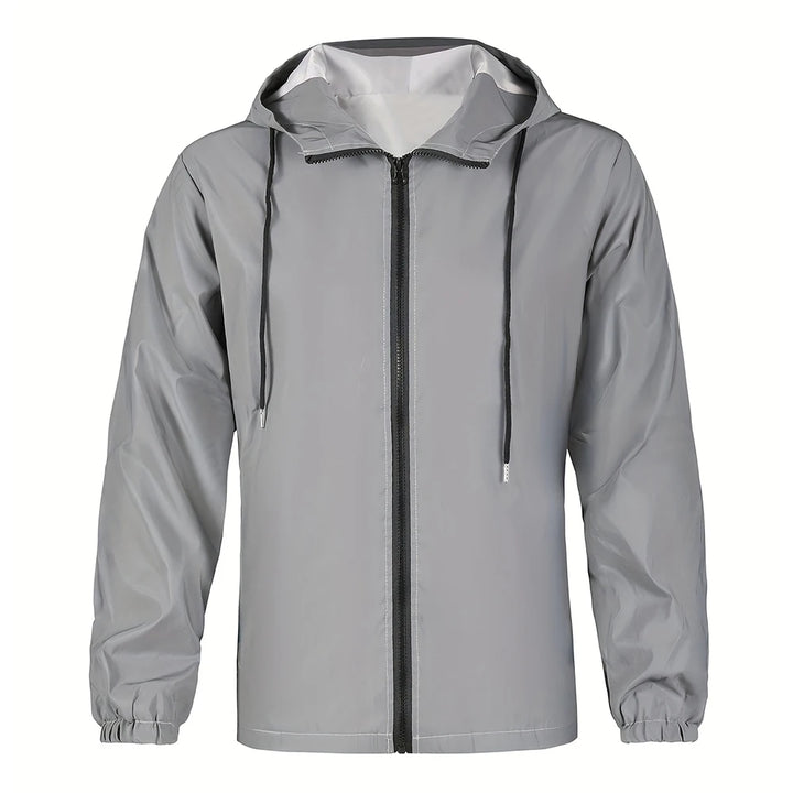Herren Reflektierende Windjacke mit Kapuze | Gerippte Bündchen