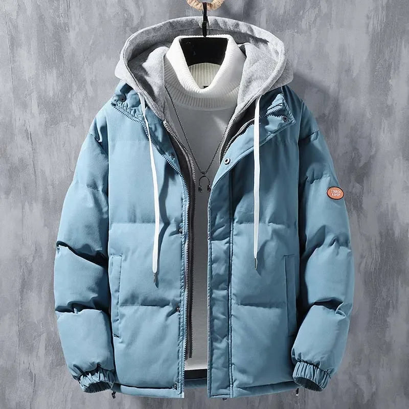 Daunen Jacke mit Kapuze für Herren | Gefütterter Stil