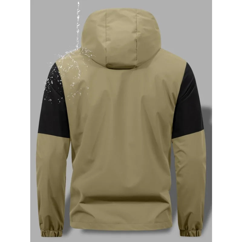 Herren Kapuzen Regen Jacke | Langarm
